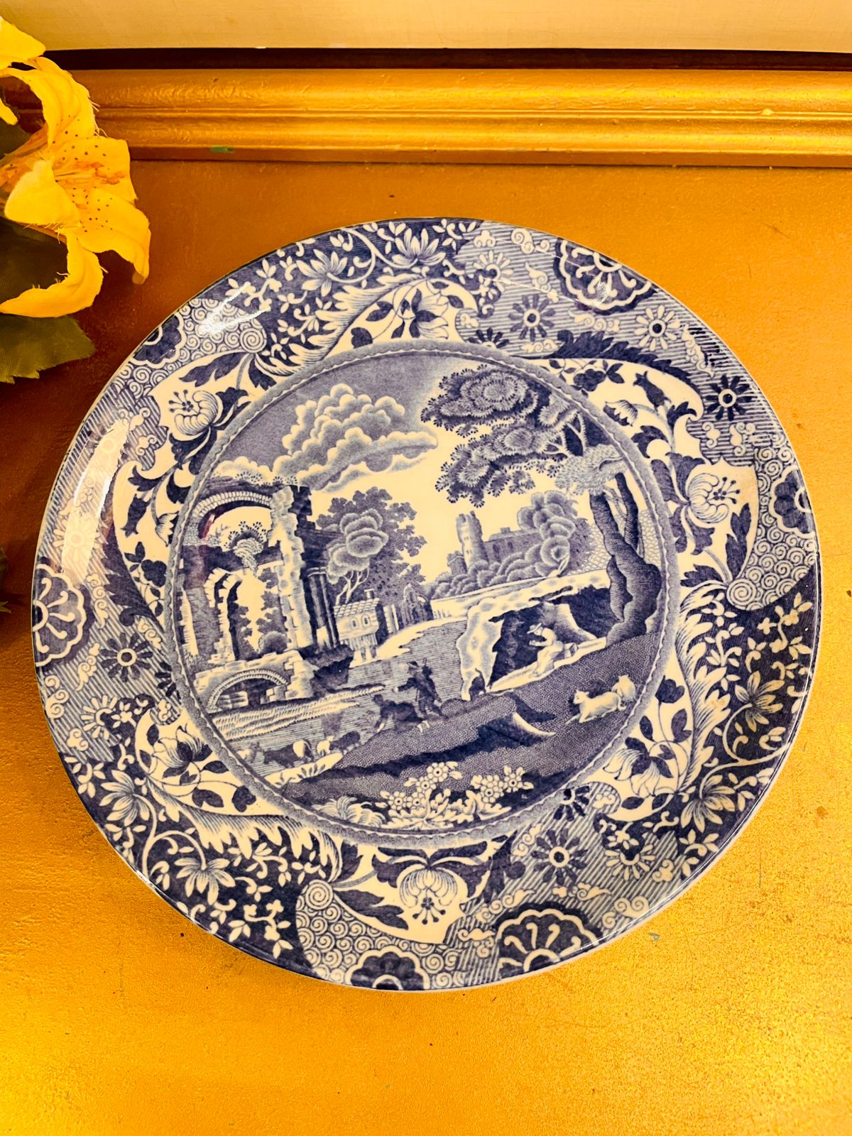 Copeland Spode Italian Blue Transferware Plate