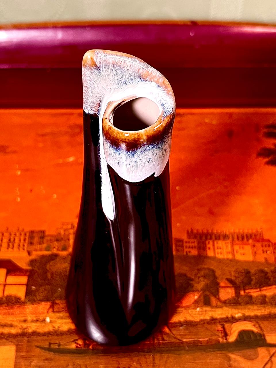 Ekisaito Japanese Ceramic Vase 6 Inch | Mid-Century Decorative Vase