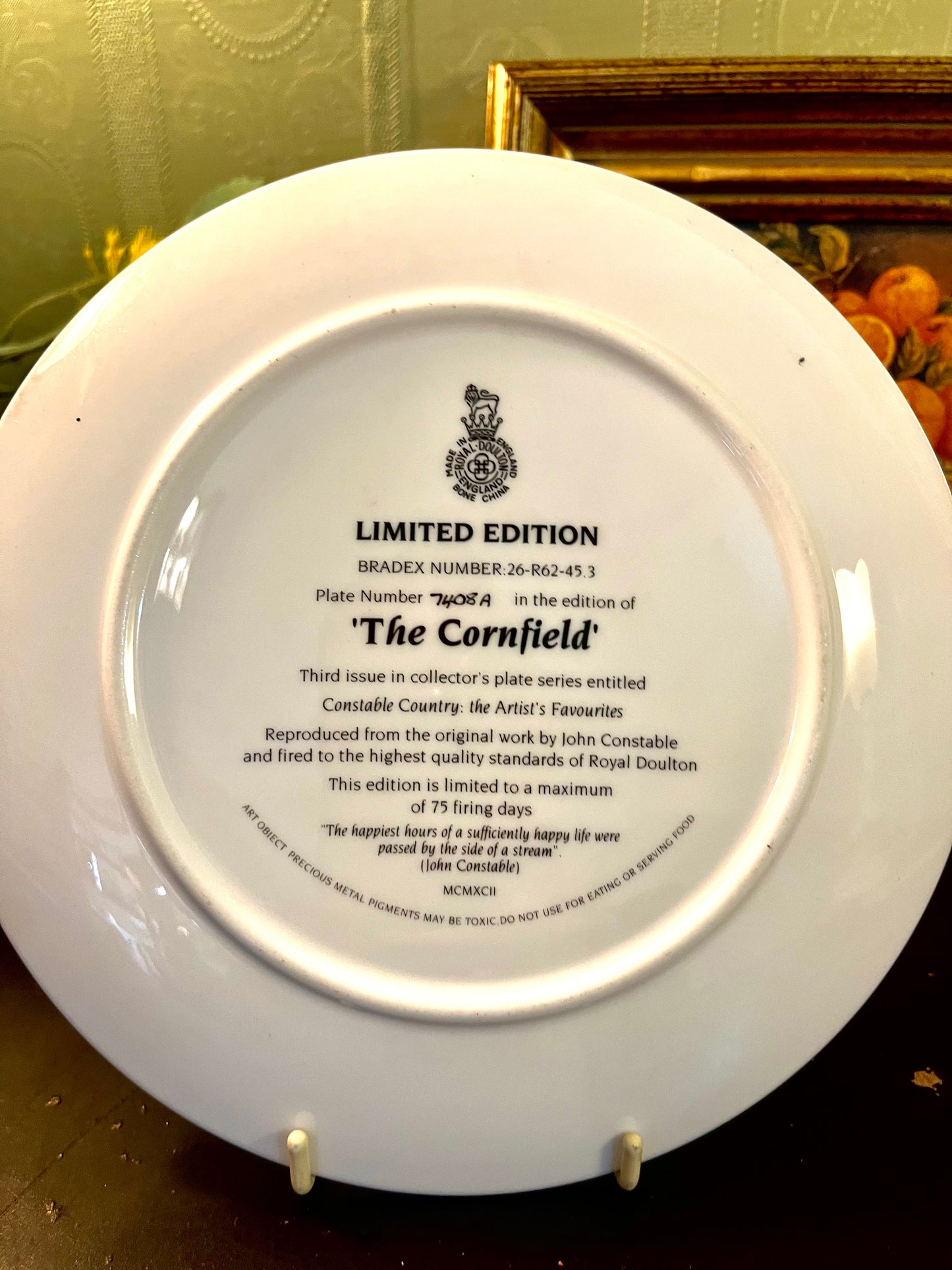Royal Doulton The Cornfield Collector Plate 20 cm