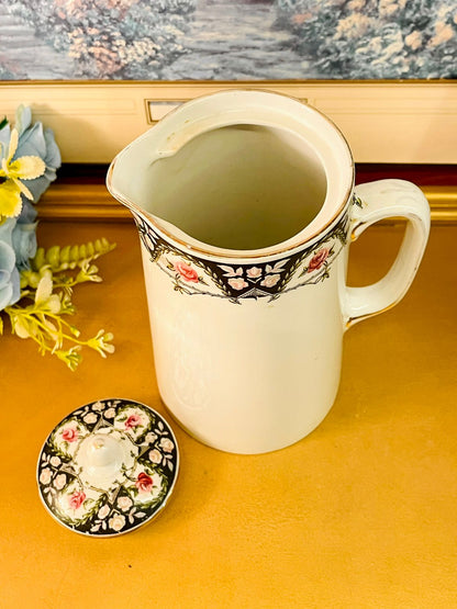 Wedgwood England Vintage Floral Jug Bone China
