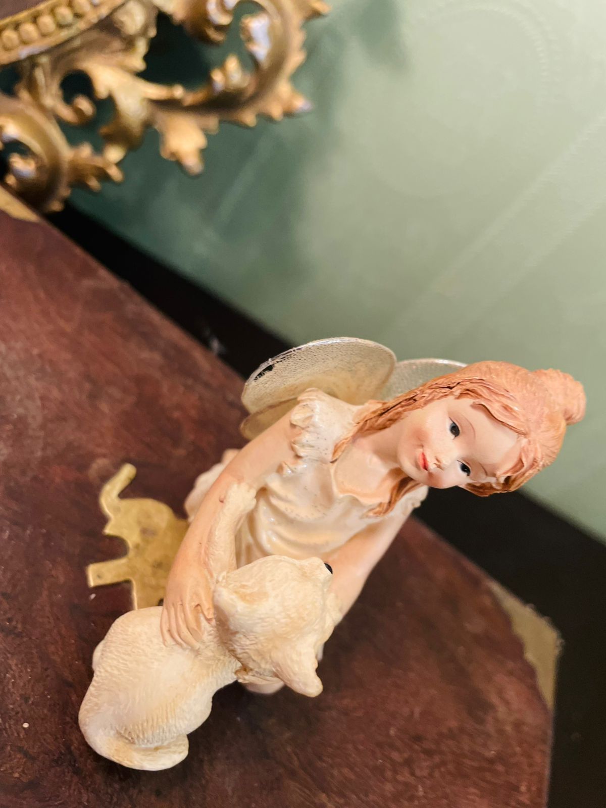 Fairy and Puppy Figurine 3 Inch Miniature Fantasy Collectible