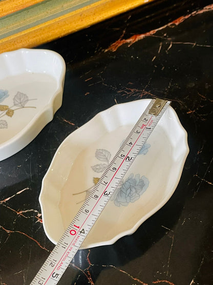 Vintage Wedgwood Blue Rose Vanity Set – 3 Pieces (England)