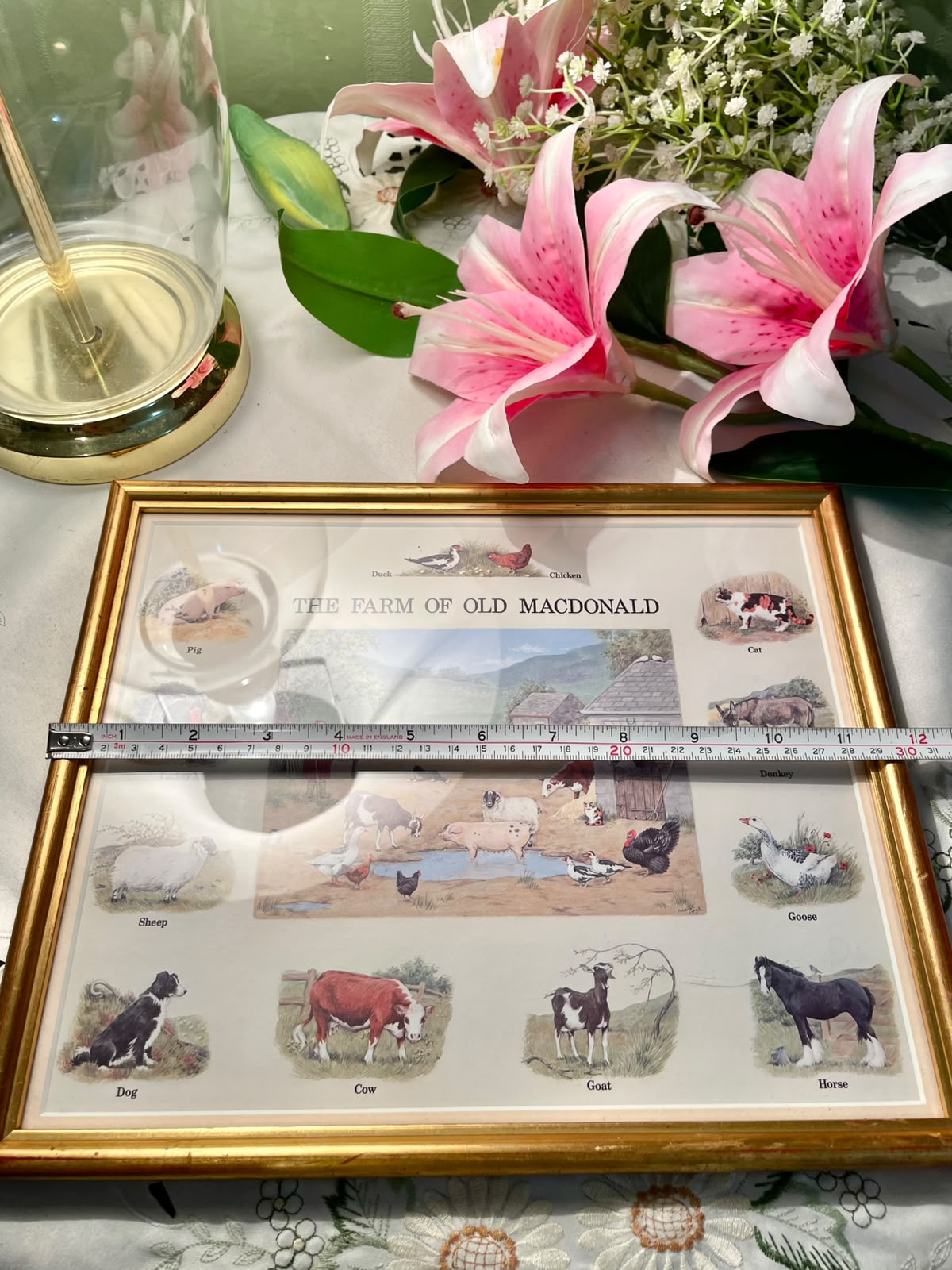 Melanie Cargill The Farm of Old MacDonald Framed Painting Approx. 12 Inch