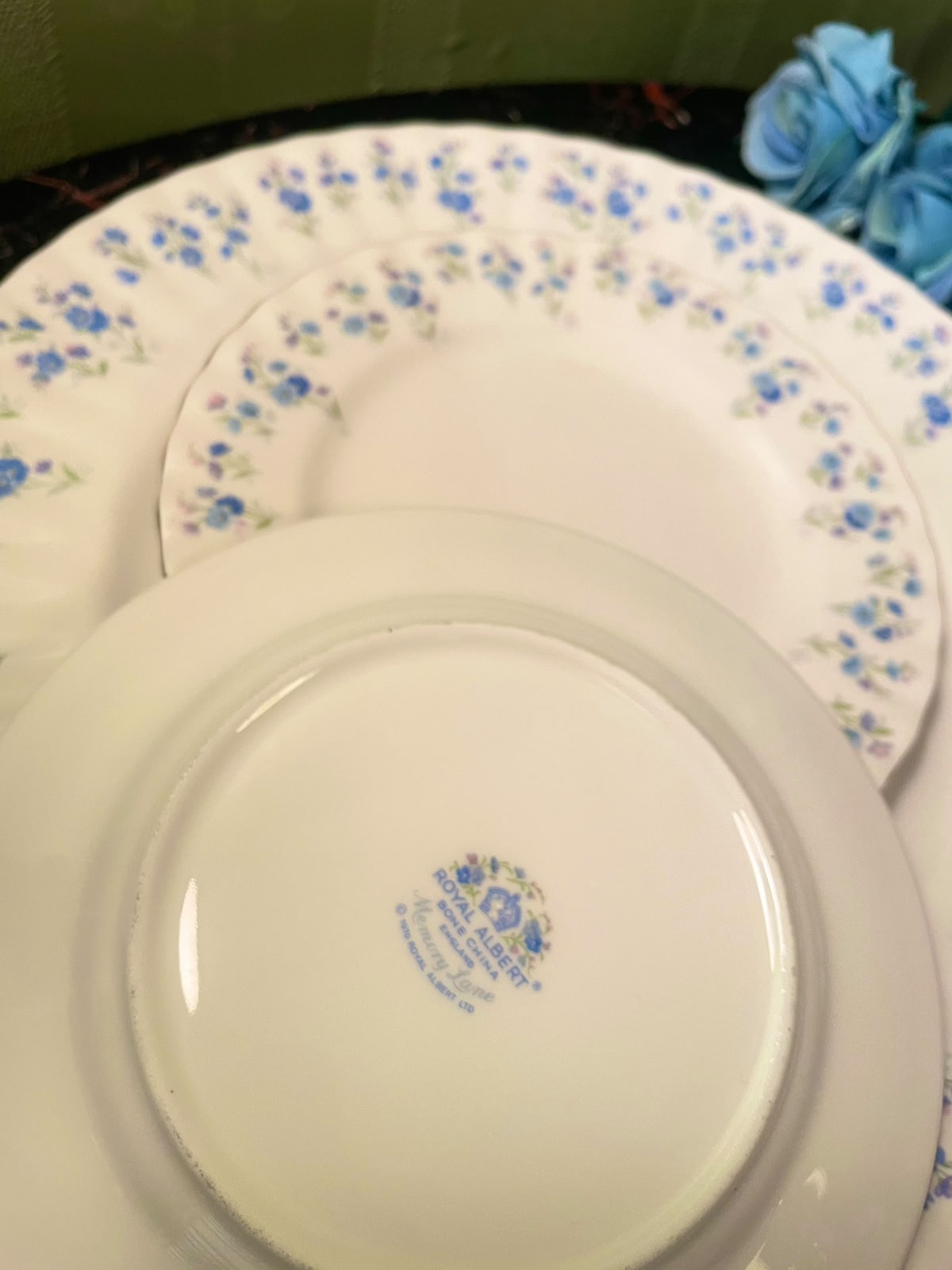 Royal Albert Memory Lane Dessert Plate Set & Platter