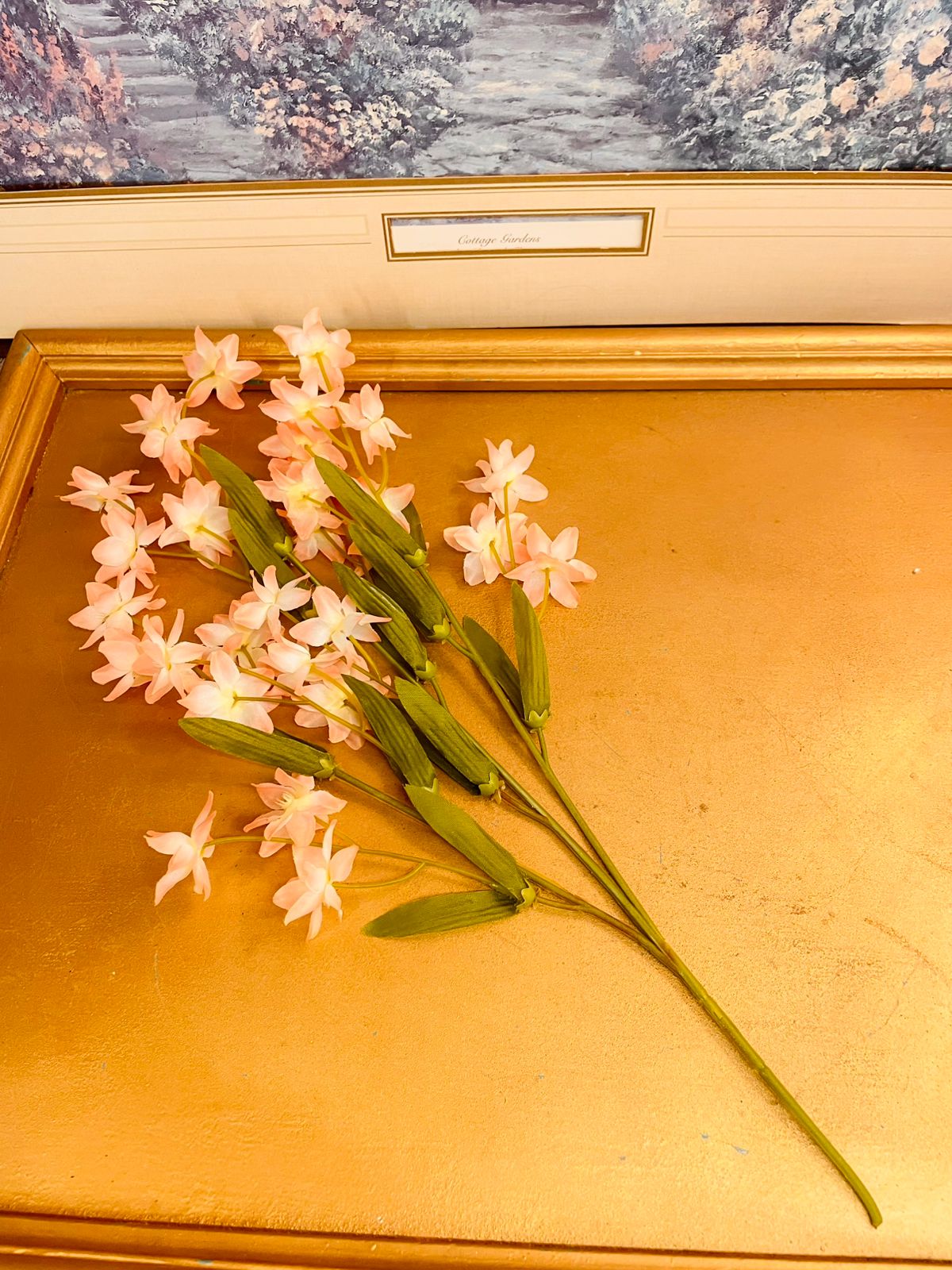 Pink Artificial Jasmine Floral Spray 13"
