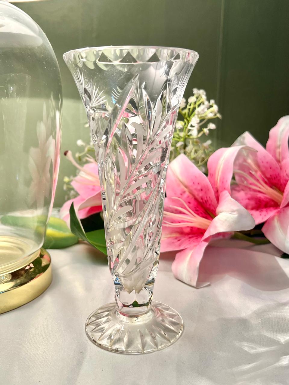 Clear Cut Crystal Bud Vase – Approx. 7.5 Inch