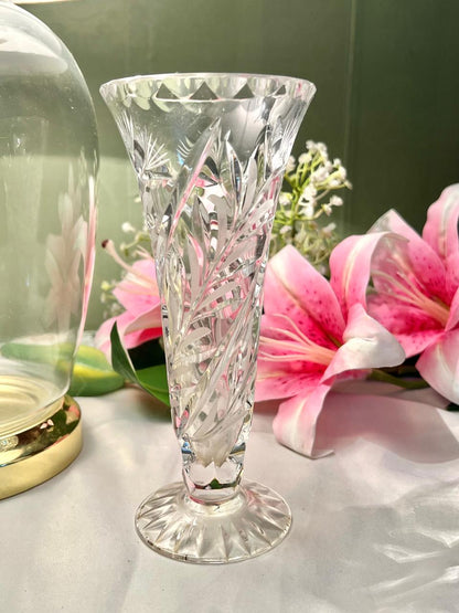 Clear Cut Crystal Bud Vase – Approx. 7.5 Inch