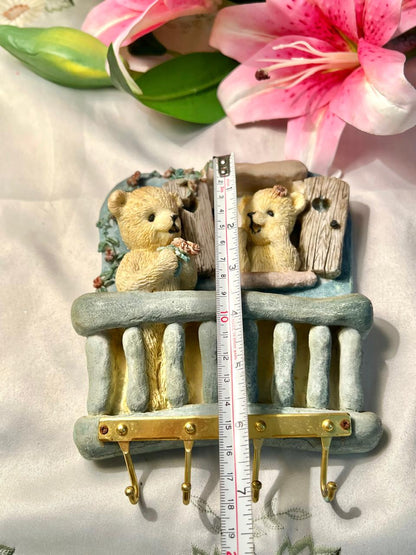 Teddy Bear Wall Hook Rack 7"