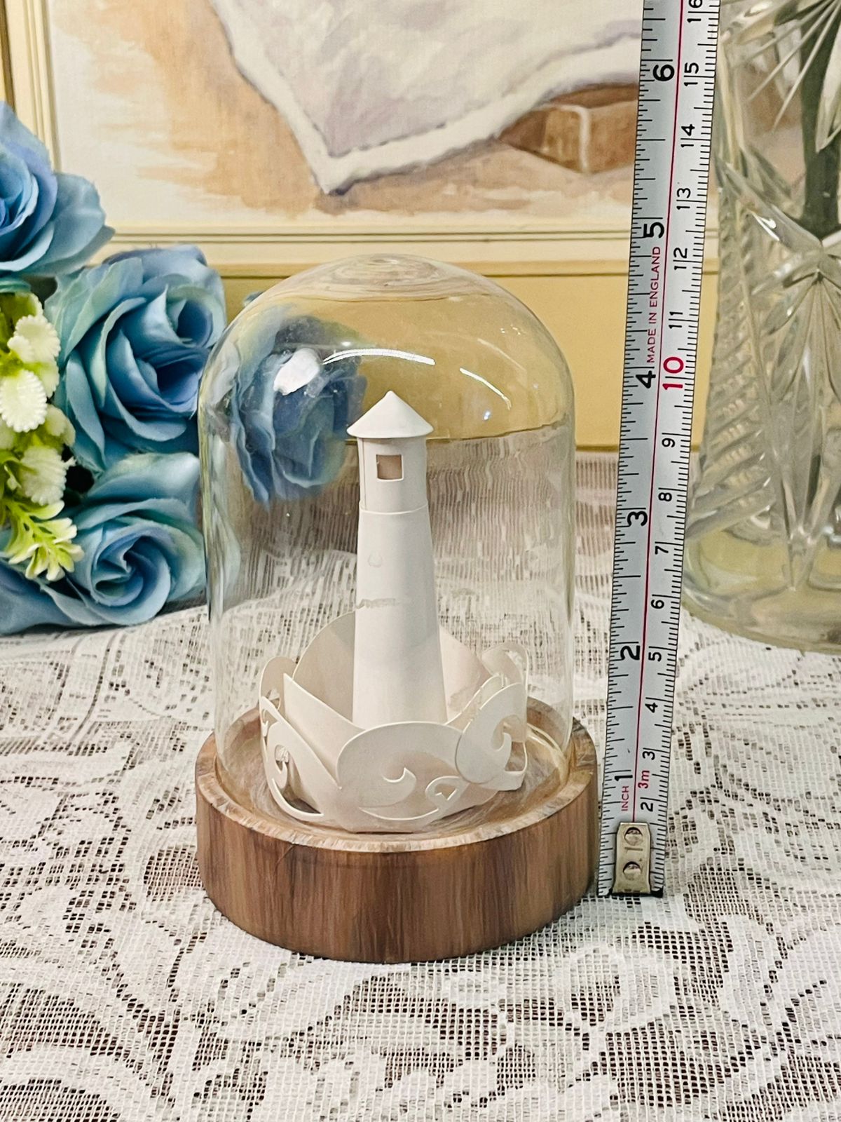 Vintage LED Lighthouse Glass Dome Candle