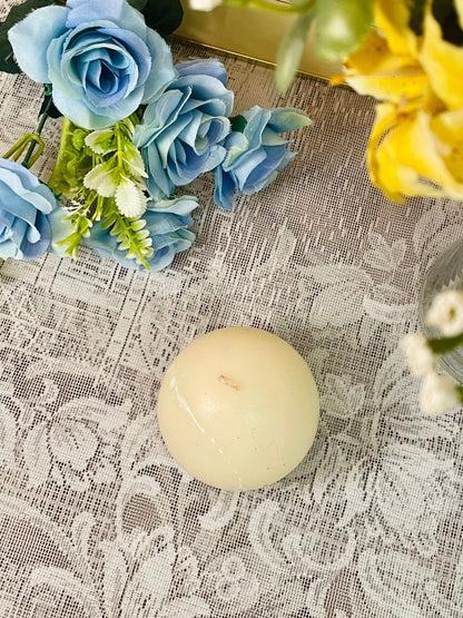 Cream Ball Candle – Decorative Sphere Candle