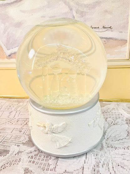 Vintage Angel LED with musical Snow Globe Ornament