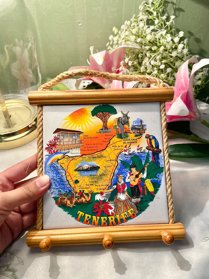 Tenerife Souvenir Wall Hanging with 3 Hooks Approx. 9 Inch