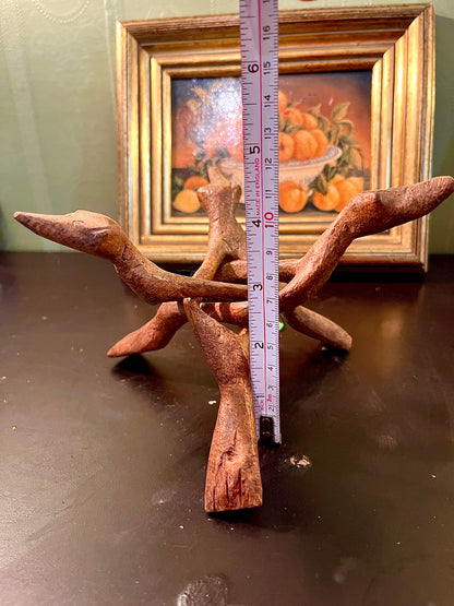 Rustic Branch Candle Holder – Wooden Tealight Display Stand