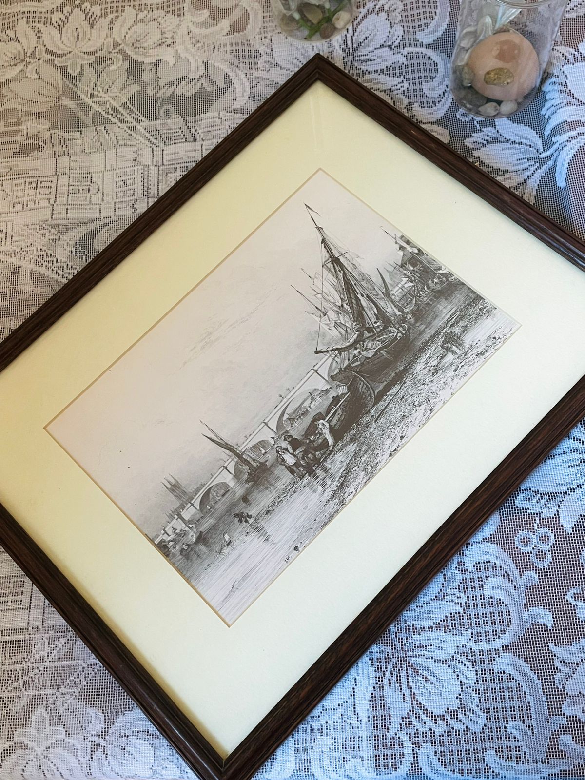 Set of 3 Vintage Historic Black & White Architecture Frames – Wall Art