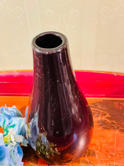 Black ceramic Decorative Vase 10-Inch