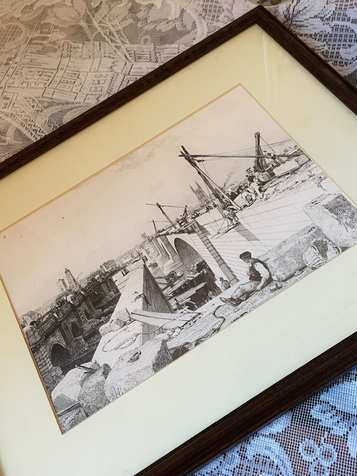 Set of 3 Vintage Historic Black & White Architecture Frames – Wall Art