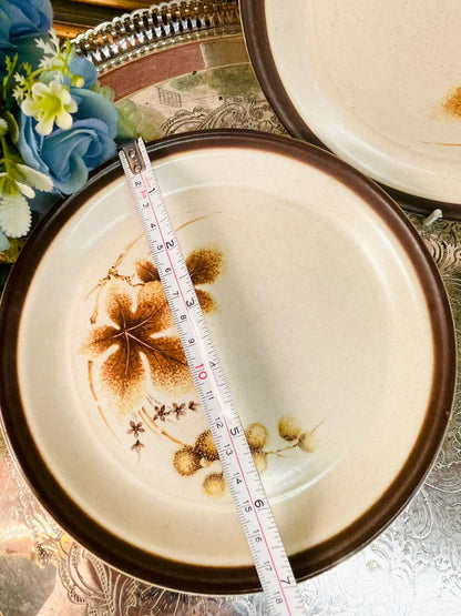 Vintage Floral Dessert Plates – English Bone China Style, 4-Piece