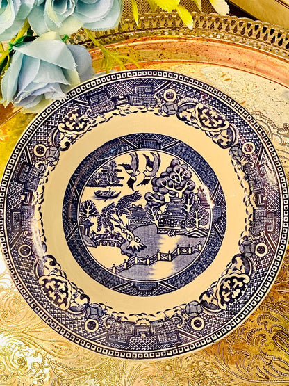 Old Willow Bowl Made in England Washington Vintage