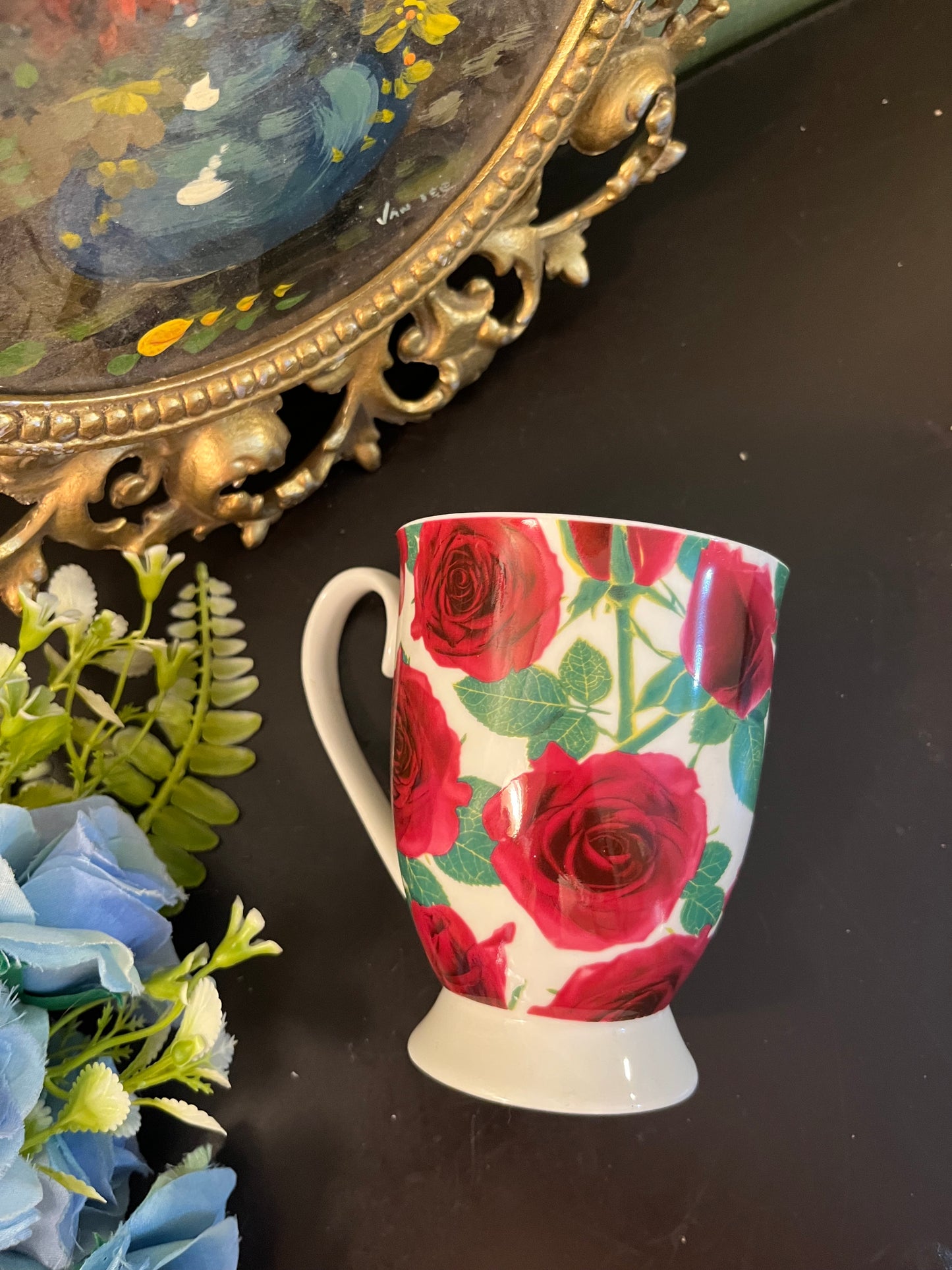 M&S Beauty Red Rose Porcelain Mug