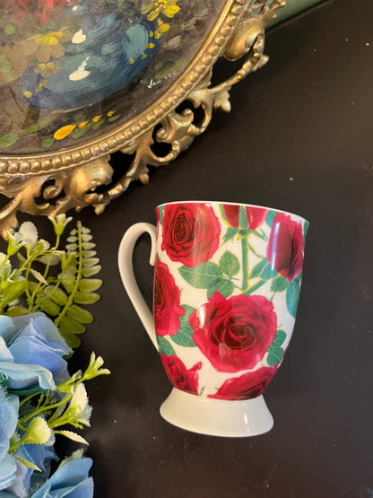 M&S Beauty Red Rose Porcelain Mug