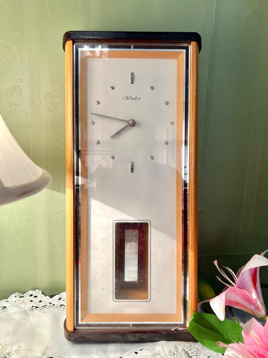 Vintage Windsor Rectangular Pendulum Clock – 44 cm