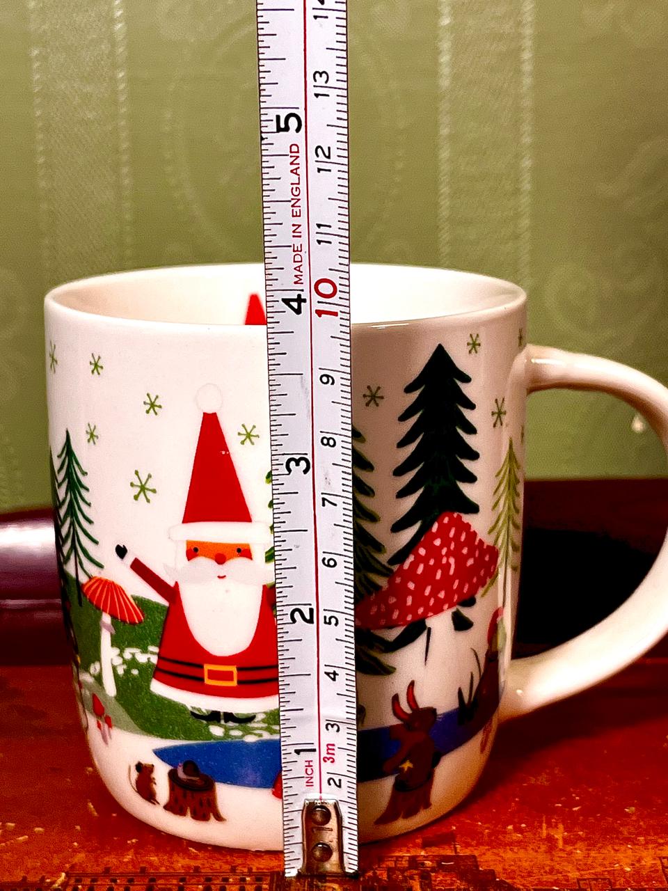 Christmas Santa & Woodland Ceramic Mug – 4"