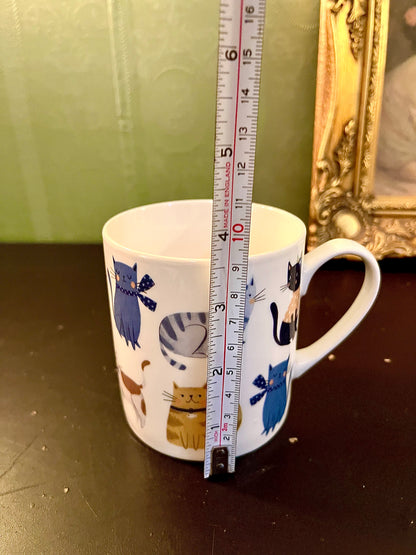 Cat Print Ceramic Coffee Mug 4 Inch