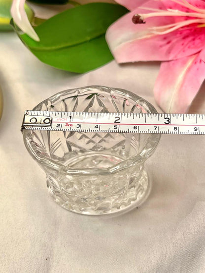 Vintage Clear Crystal Mini Bowl – Approx. 3.5 Inch