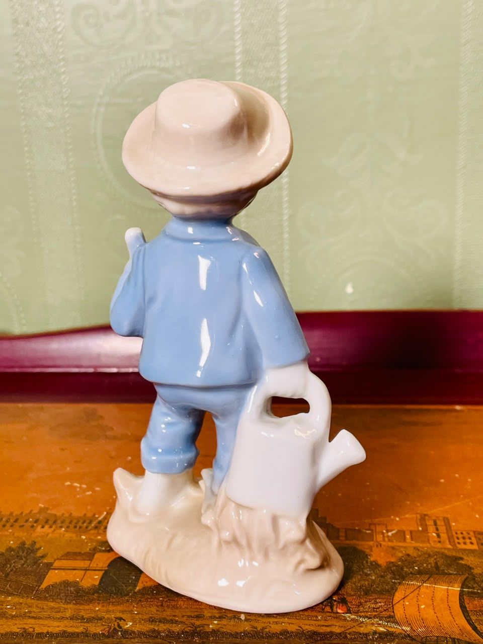 Vintage Porcelain Gardener Boy Figurine 5 Inch