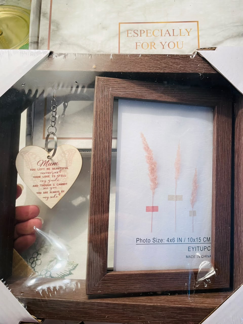 Mum Heart Photo Frame Brown 4x6 in / 10x15 cm