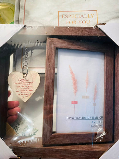 Mum Heart Photo Frame Brown 4x6 in / 10x15 cm