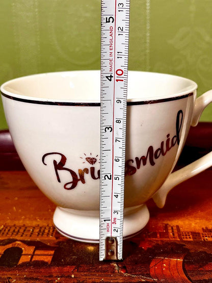 Bride Squad “Bridesmaid” Fine China Oversized Mug – 4.5"