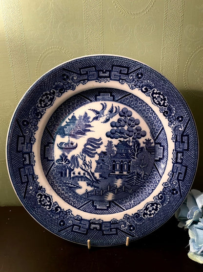 Allertons England Willow Blue Decorative Plate 9 Inch