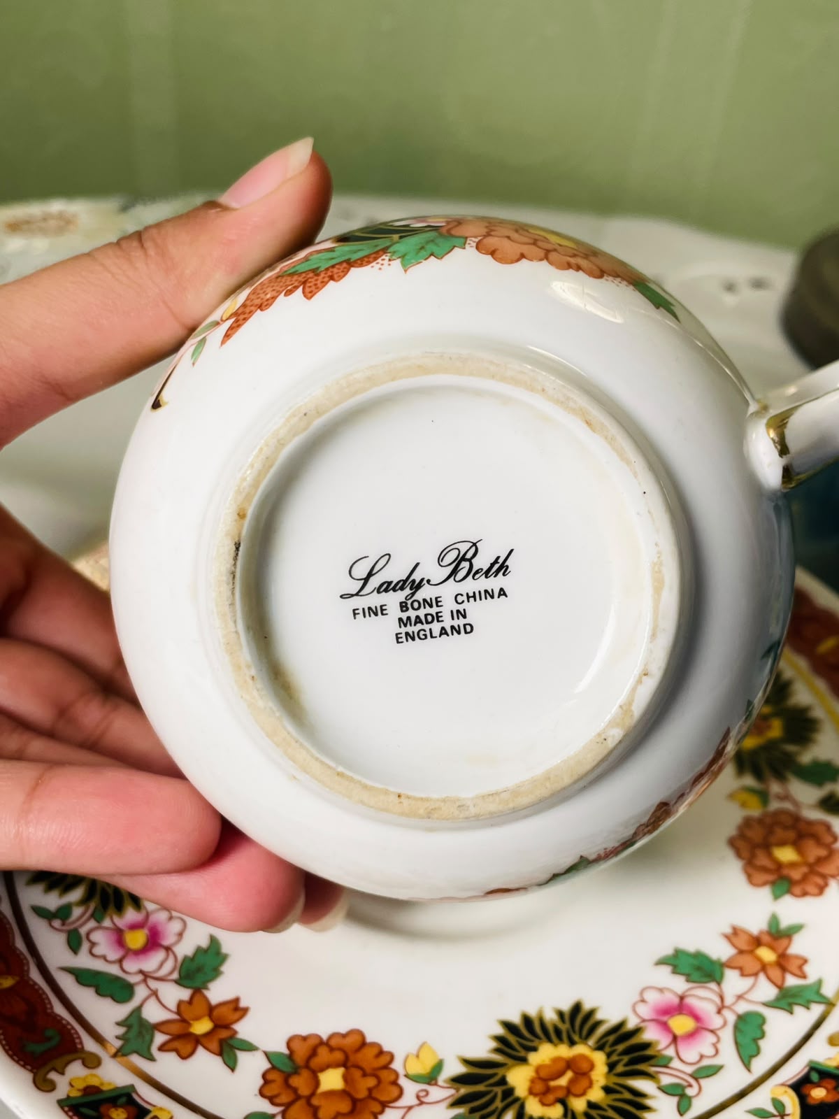 Lady Beth Fine Bone China Floral Cup & Saucer 2-Piece Set