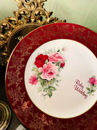 Royal Vale Ruby Wedding Decorative Plate