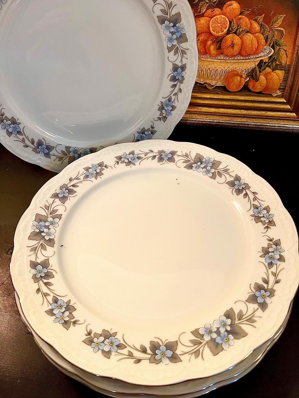 Winterling Bavaria Germany 9.5" Floral Dinner Plates Set of 4
