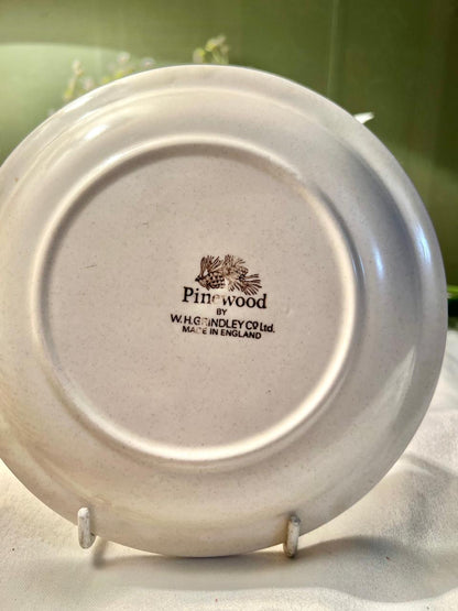 Pinewood Grindley 10-Piece Botanical Quarter Plates 6.5 in England