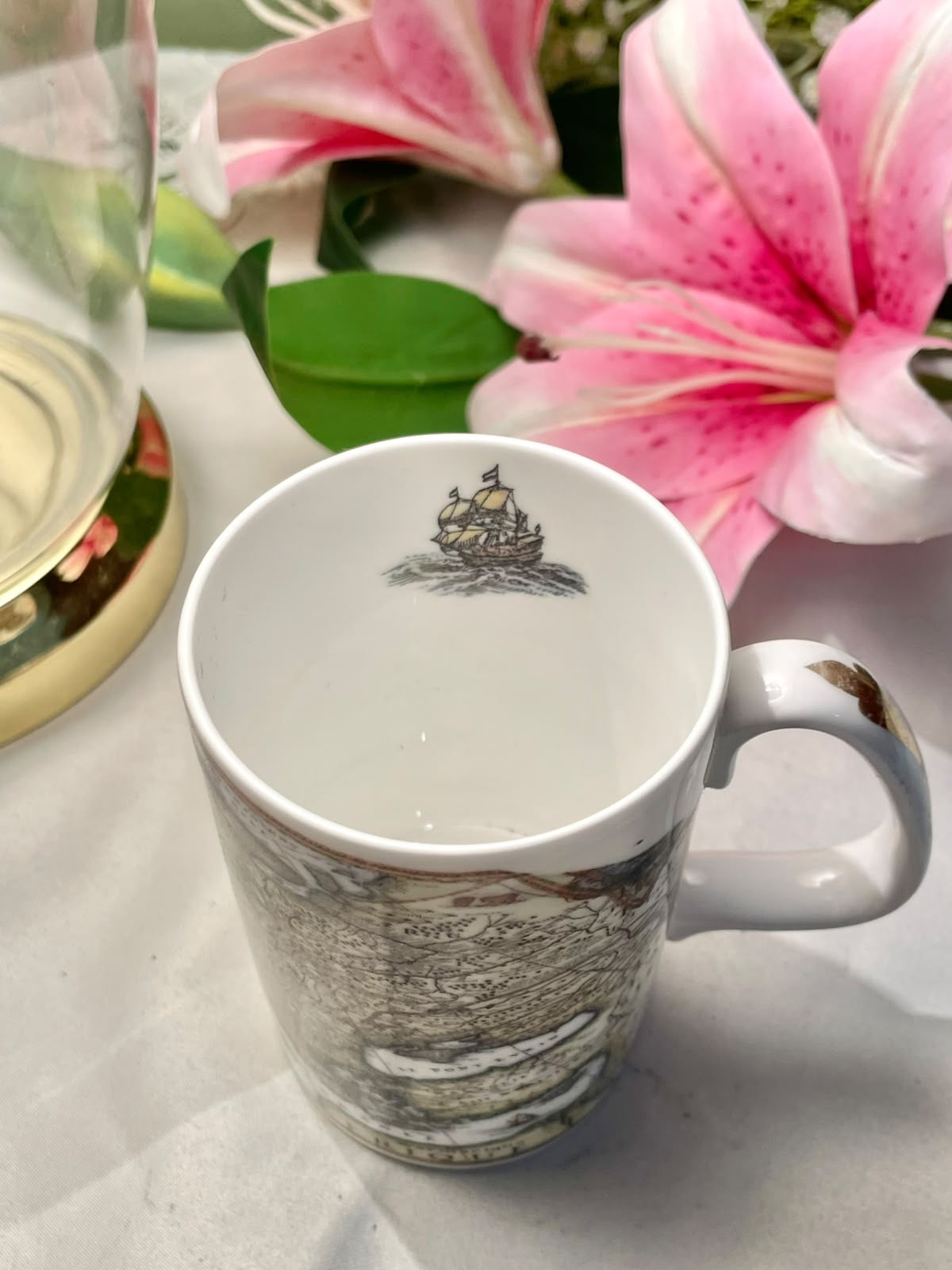 Staffordshire Fine Bone China Admiralty Map Mug 10.5 cm