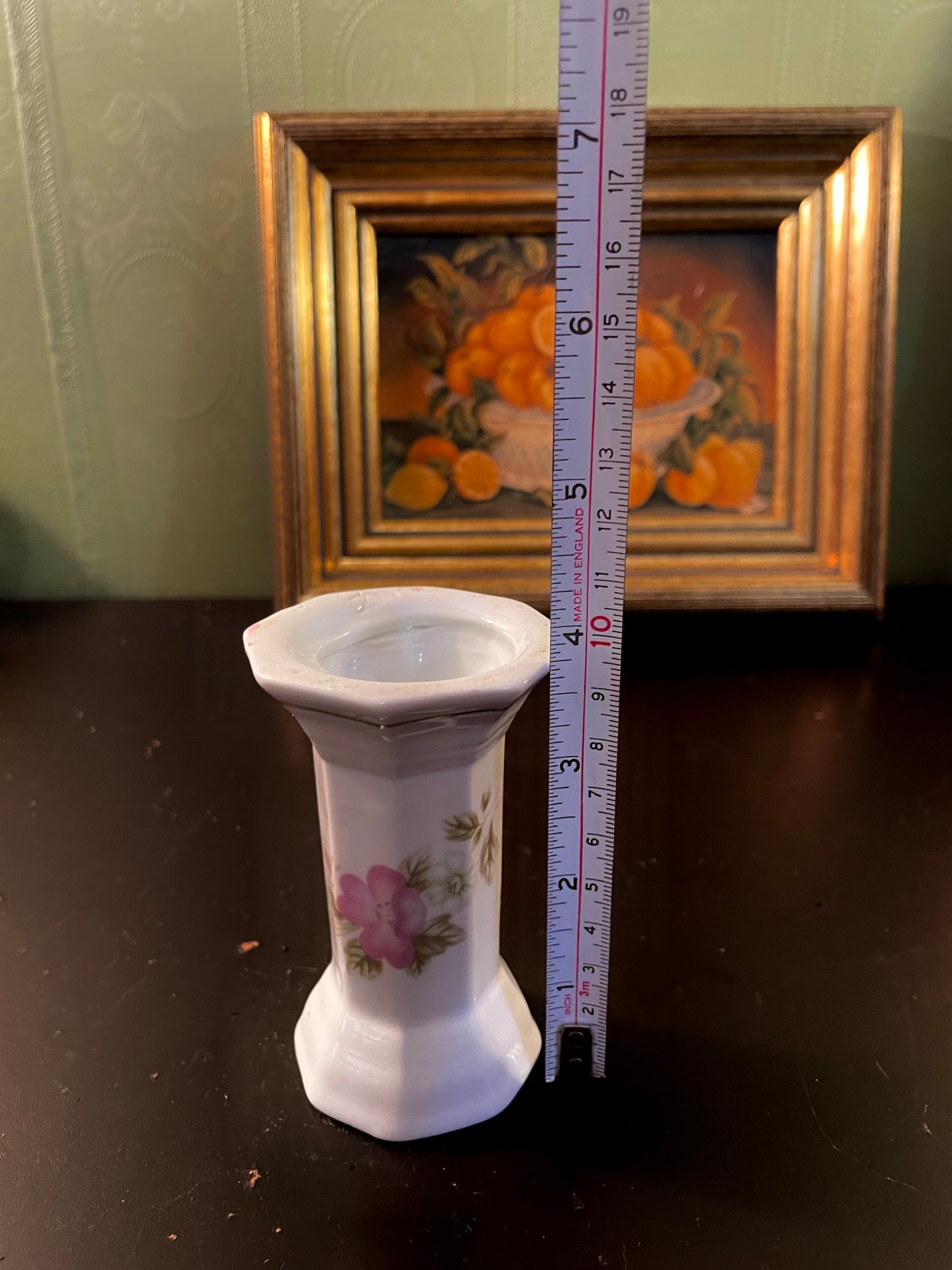 Vintage Floral Porcelain Bud Vase – 4 Inch