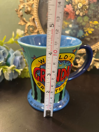 World’s Greatest Grandad Ceramic Mug – Colourful Vintage Novelty Cup