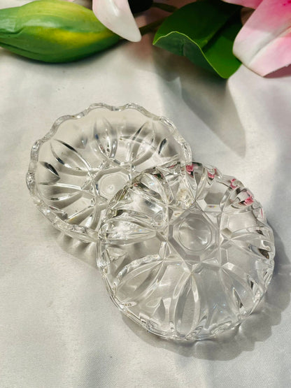 Crystal Scalloped candy jar , 10cm