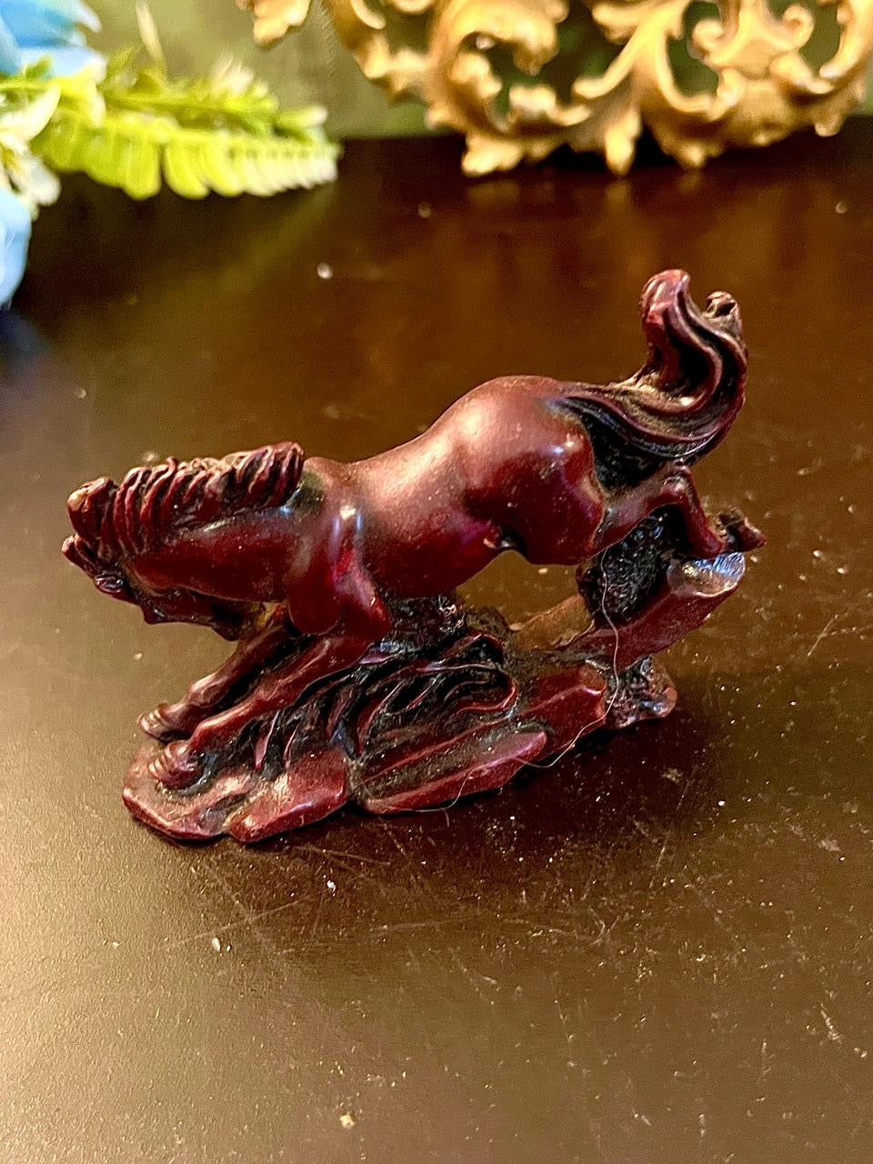 Running Mini Horse Resin Sculpture