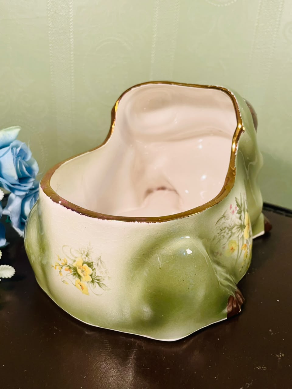 Vintage Ceramic Frog Planter – 7 Inch