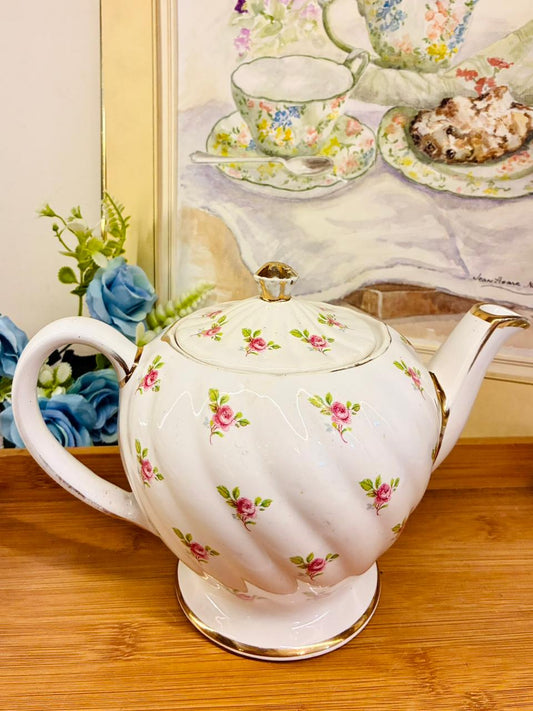 Vintage Floral Porcelain Teapot – Rose Cottage Tea Pot