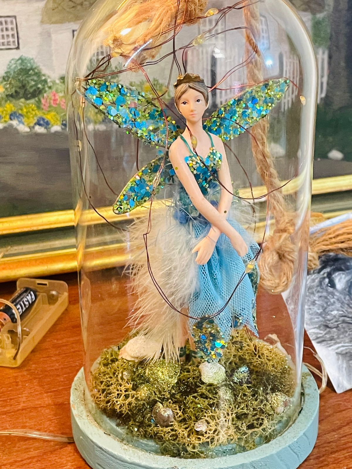 Decorative Fairy in Dome Display – Centerpiece &amp; Room Party Decor