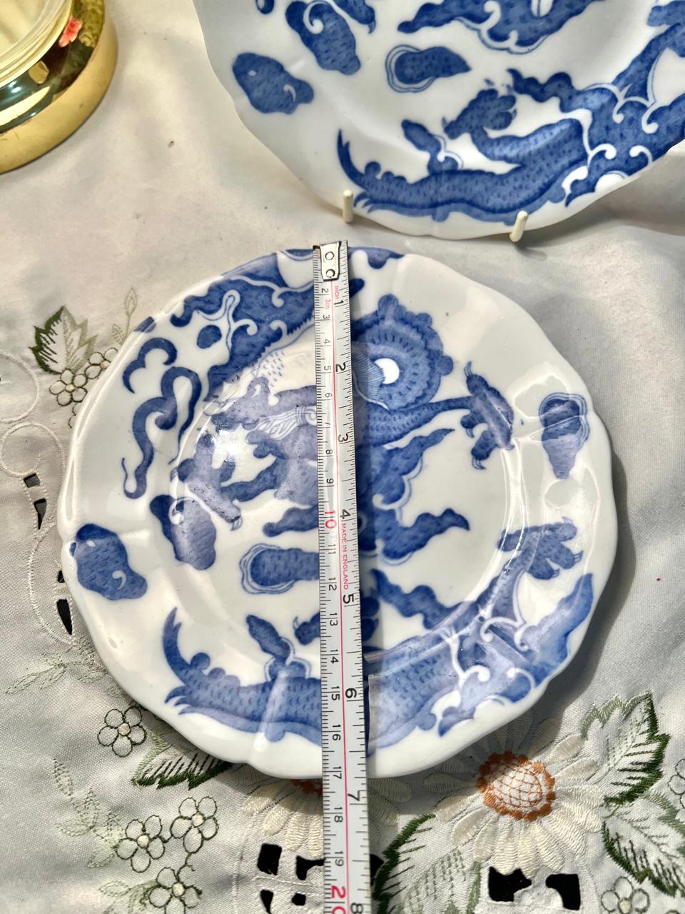 Blue & White Dragon Decorative Plate (each) – 7 Inch