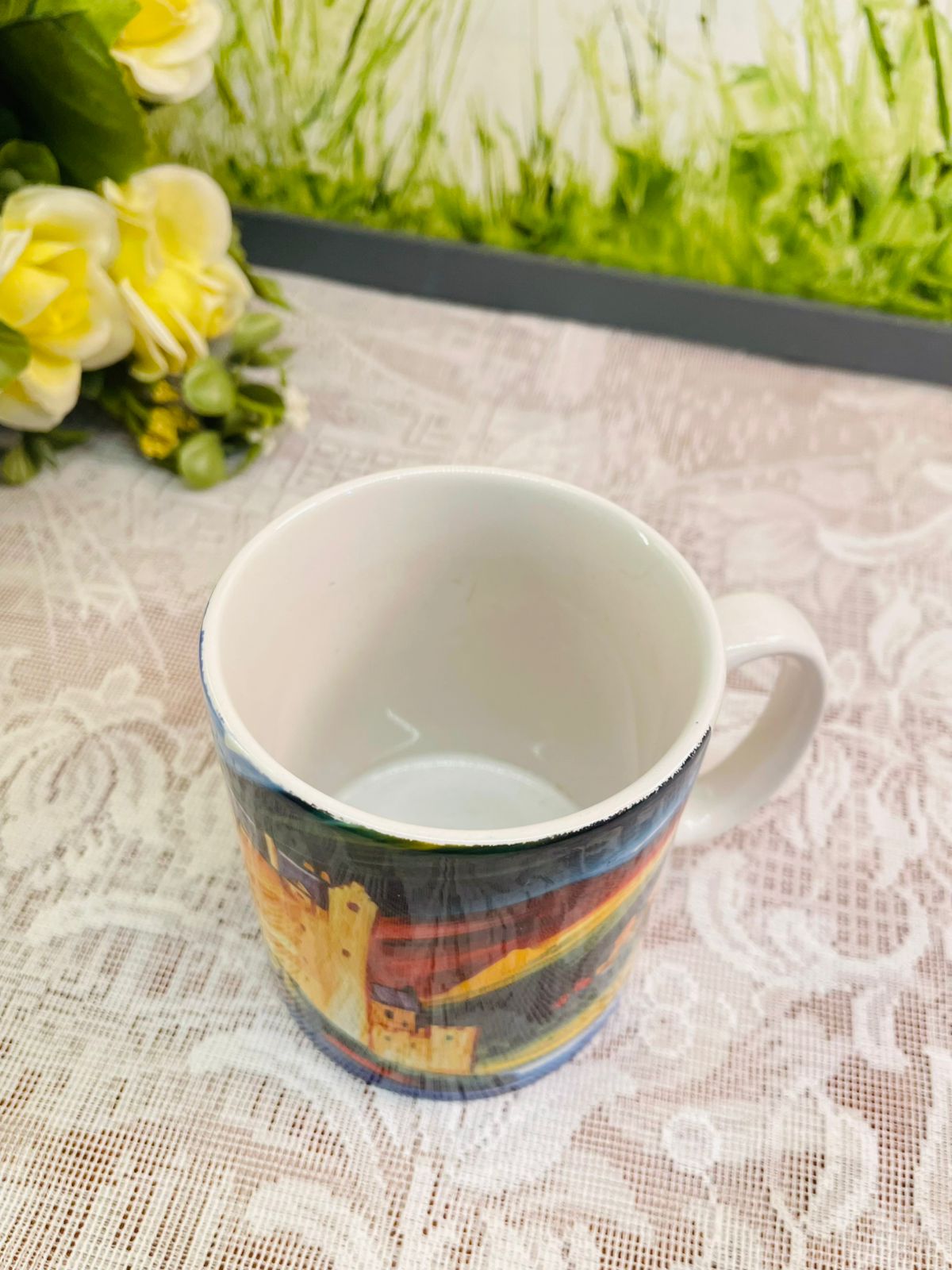 Colourful Alnwick Castle Scenic Mug – Artistic Landscape Coffee Cup