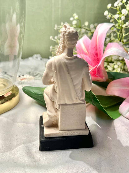 RARE FIND Moses Classical Ivory Sculpture with Black Base – 6 Inches