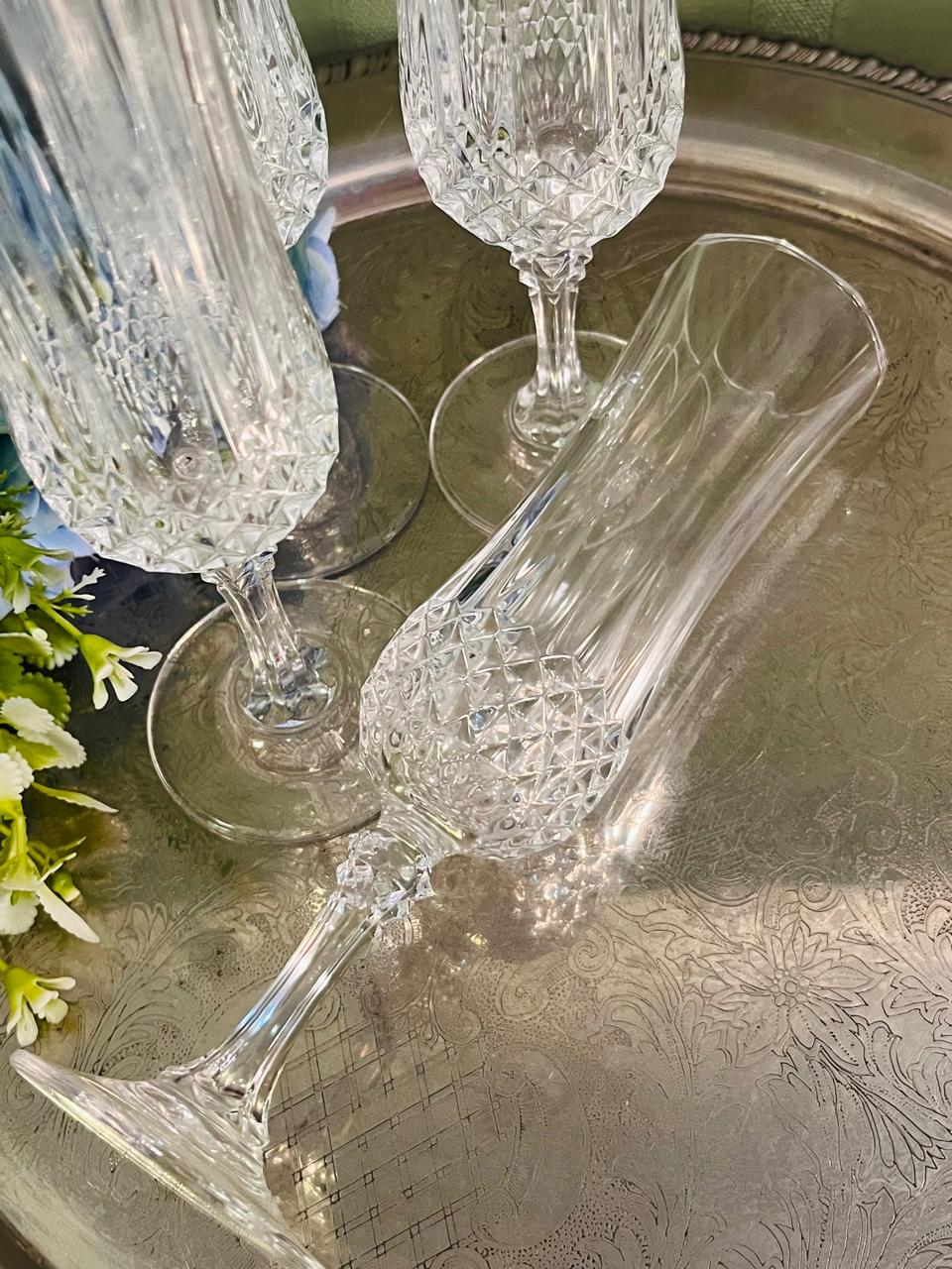 Vintage Crystal Goblets Set of 4 – 21 cm