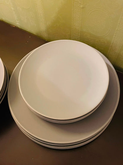 IKEA Stoneware Dinnerware Set 11 Pieces Grey Plates & Bowls